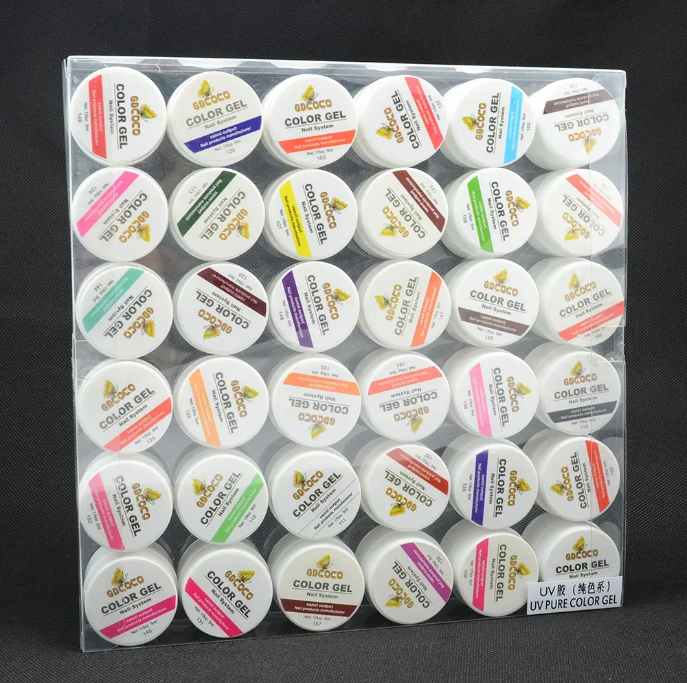 20204 GDCOCO 36 Colors Gel for 5ml - Pure Color UV Gel