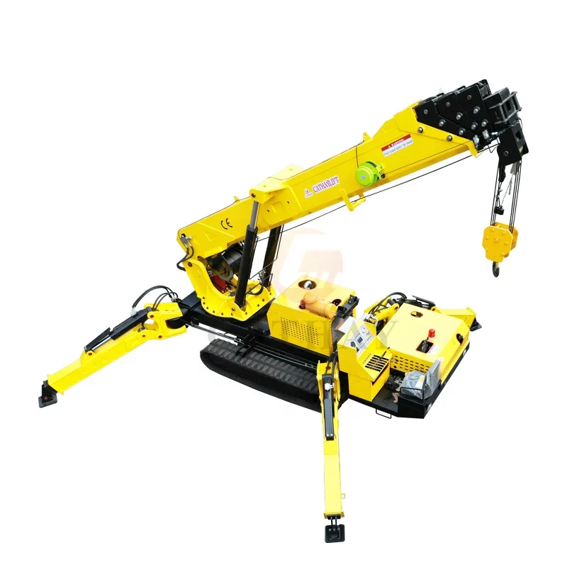 1.2T 2T 3T 5T Small High Performance Lifting Spider Machine Mobile Crane