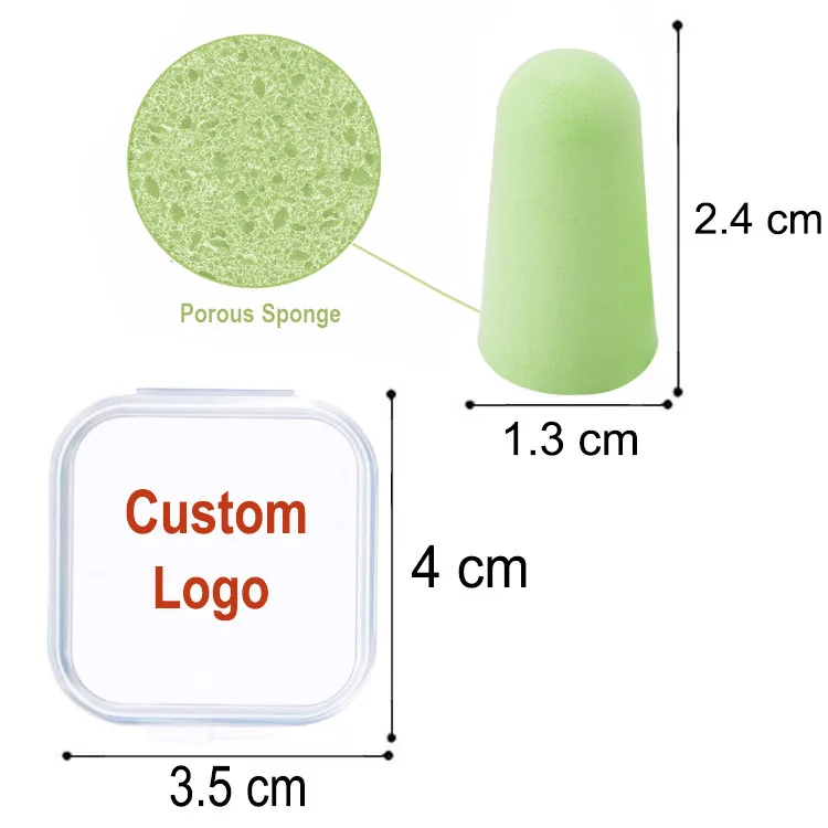 Custom Packing Ear Plugs Noise Cancelling Disposable Foam Ear Plug with Box