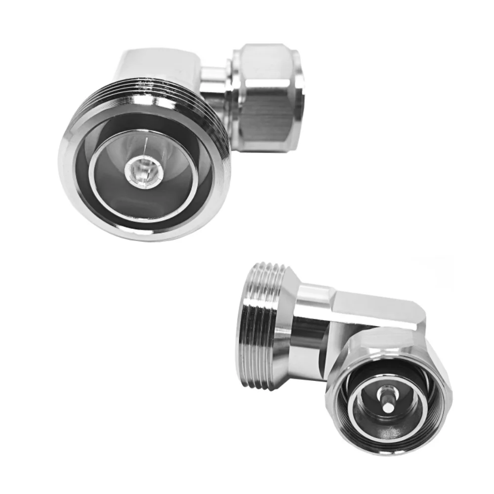 adaptor Impedantiae 50 Ω, Basso PIM, Conector Mini Din Masculus 4.3–10 ad Conectorem 7/16 Din Masculum, Conector Coaxialis Anguli Recti