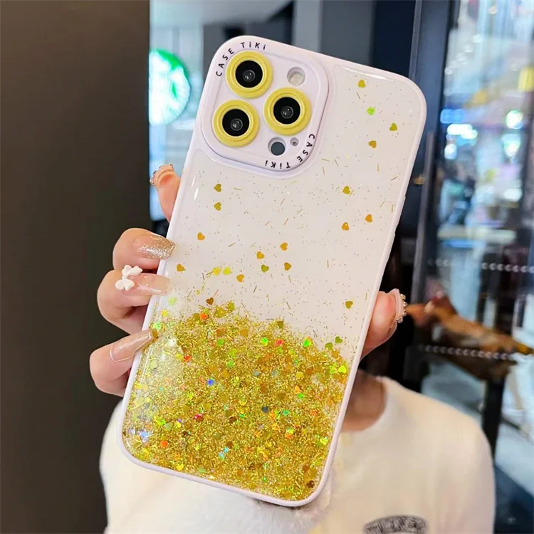 Protective Case Yellow Glitter Phone Case Clear Case Yellow Phone