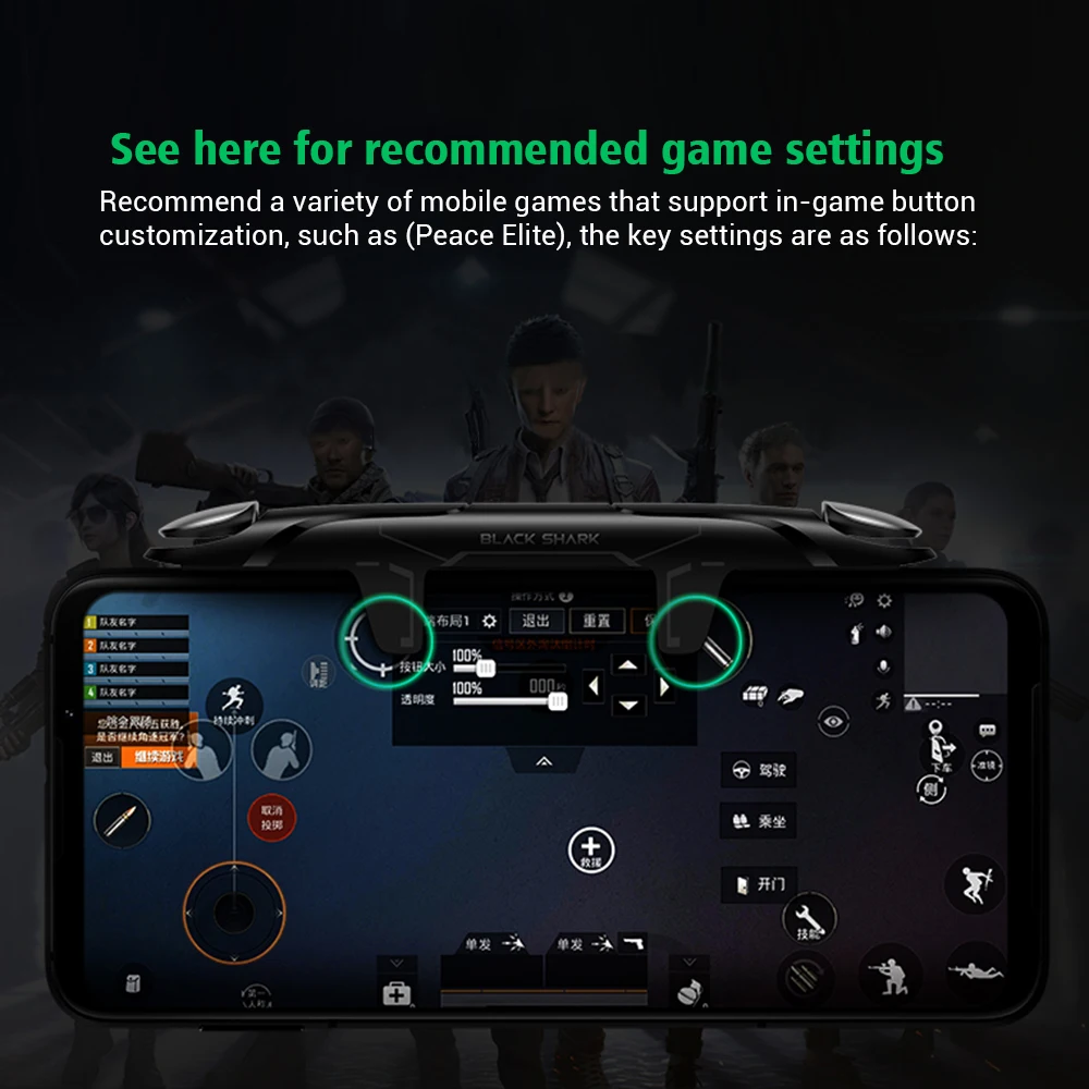 Black Shark Triggers Gamepad-UP Smart phone Gamepad Support Android IOS for Black Shark 3 3S 3 Pro Game Trigger