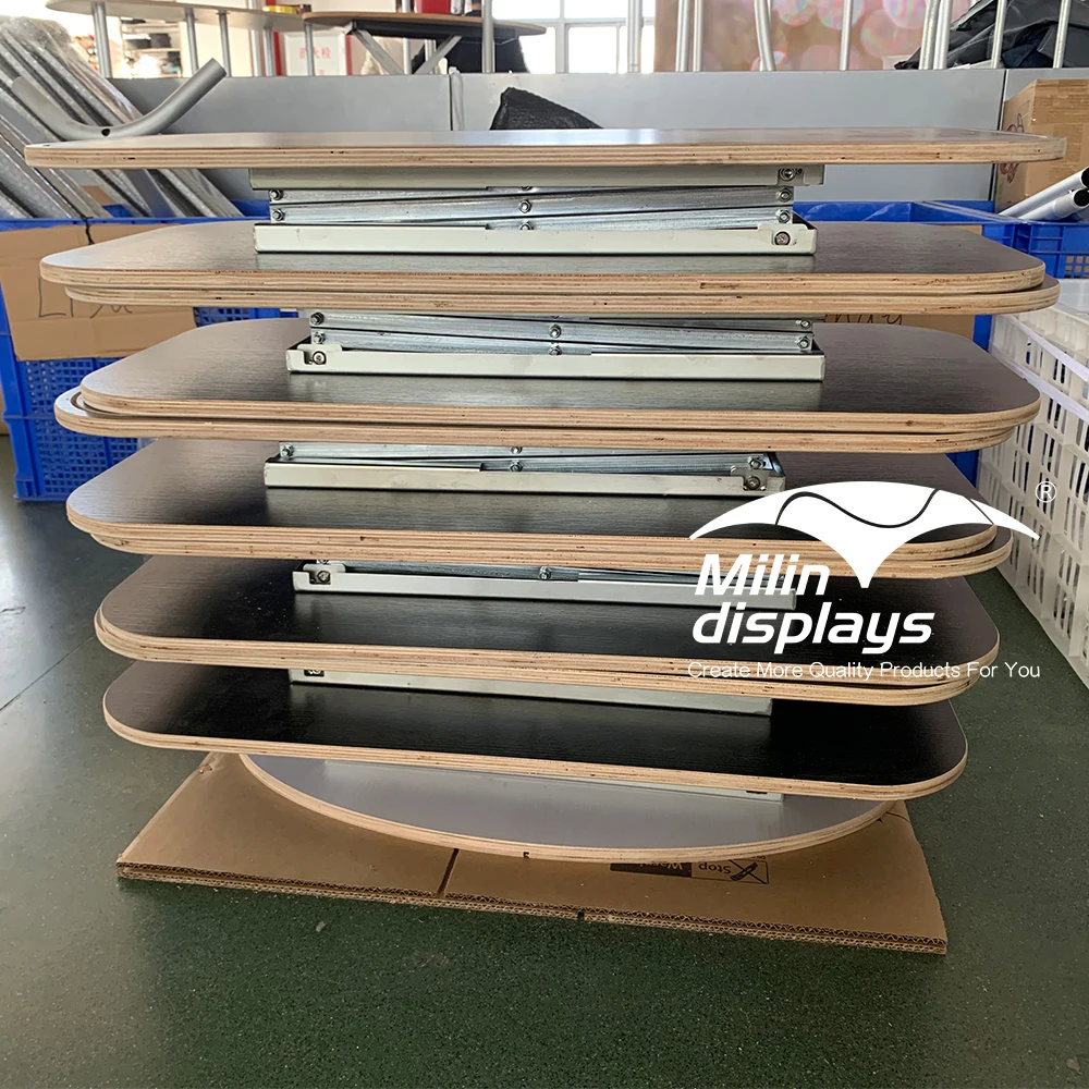 Custom Foldable Table Trade Show Counters Rectangle Pop up Counter Exhibition Booth Reception Table
