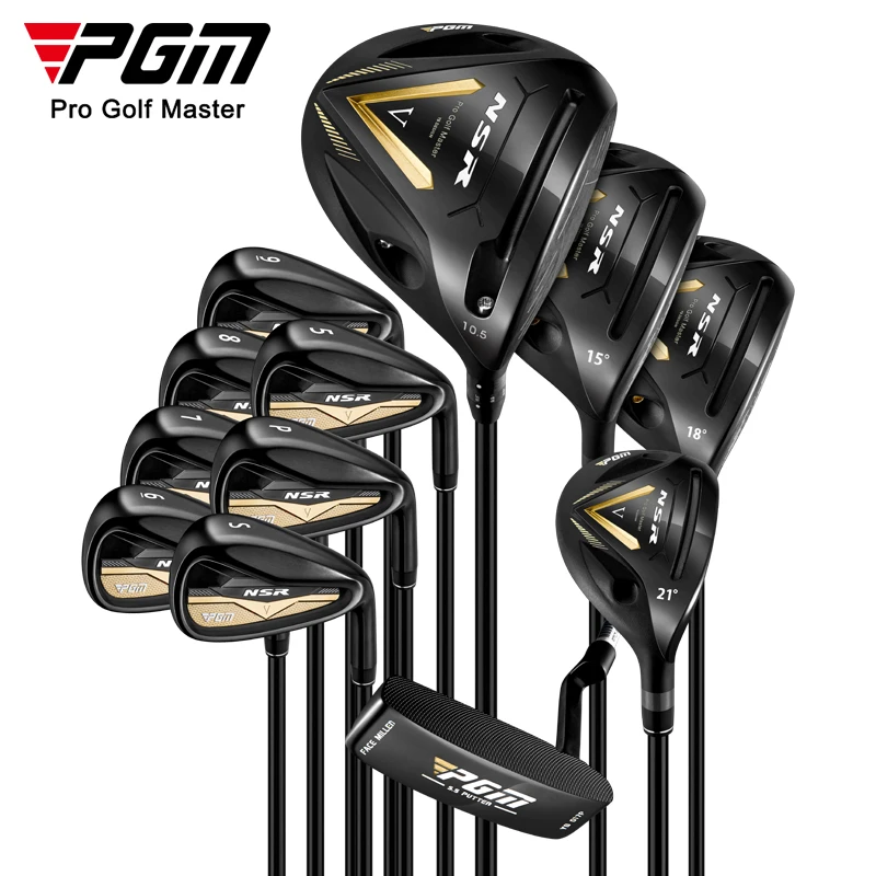 PGM MTG056 5pcs/12pcs Black Golf Clubs Complete Set Men Full Set Golf Clubs  with Bag