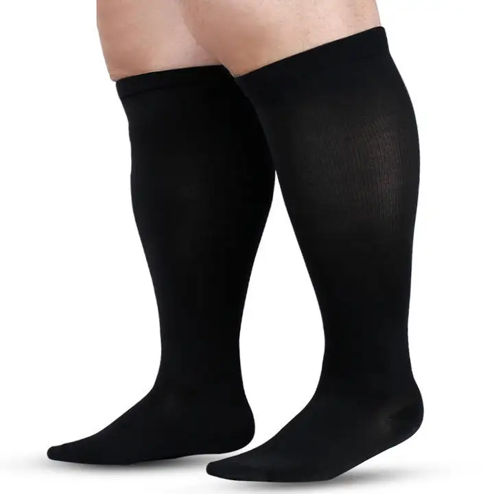 Medical Knee High Extra Wide Calf Compression Socks Nylon Plus Size Compression Socks Buy Plus