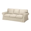 Divano 3 Posti con Copertura Elasticizzata e Gonna
