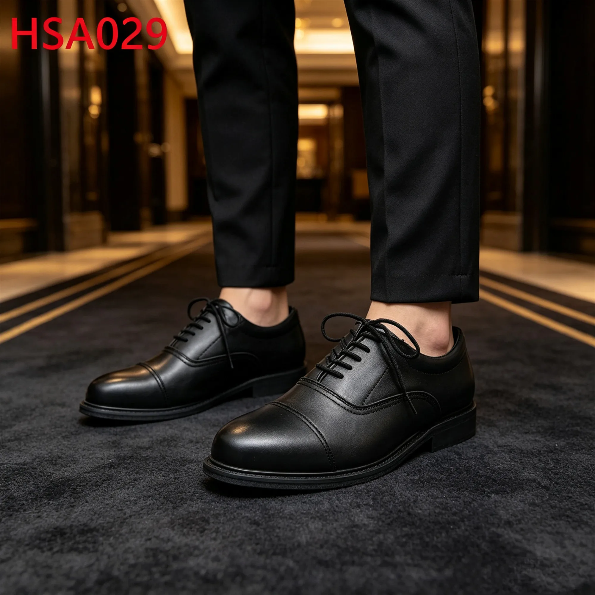 ZYF,Formal Occasions Lace up Style Round Toe Design Men Leather Shoes Senegal Durable Leather Outsole Uniform Shoes HSA029