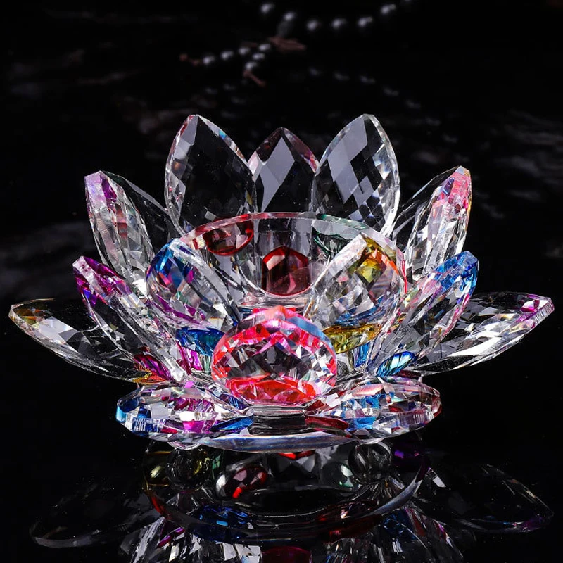 cheap crystal glass lotus flower candle holders wholesale