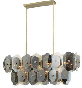 ECOJAS Glass Clip Modern Design Customable for Villa Restaurant Club Glass Crystal Chandelier