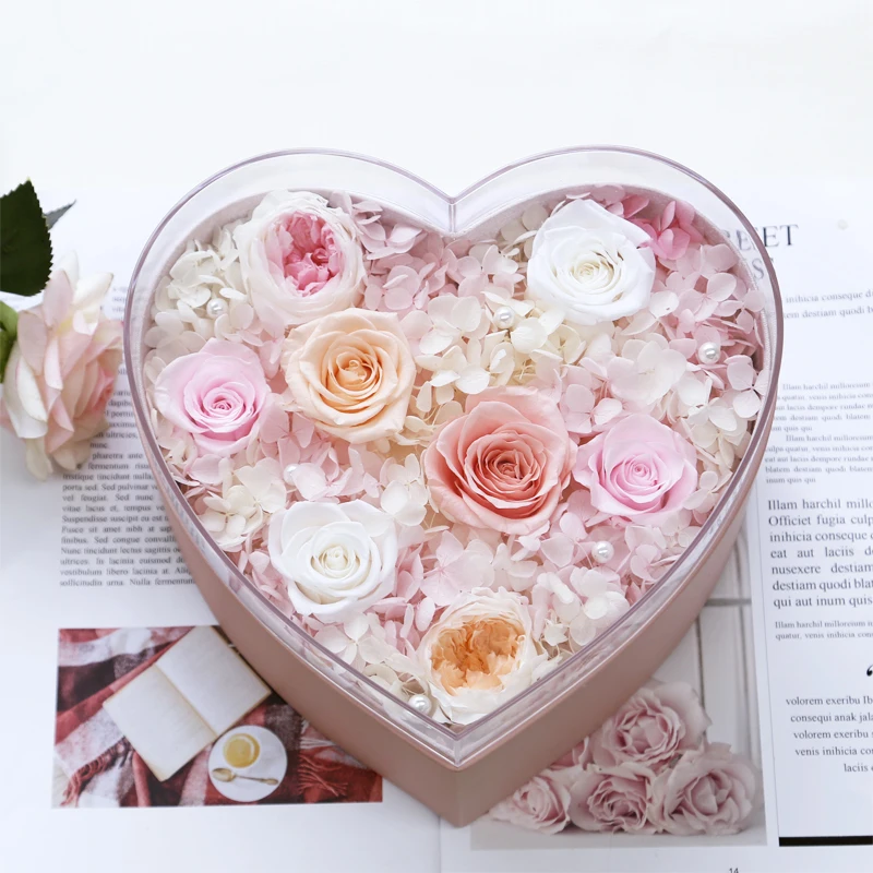 Valentine Gift Hot Sale Everlasting Rose Natural Eternal Immortal Decorative Flower Stabilized Forever Preserved Roses in Box factory