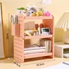 Paquete rosa de tres capas (incluye 2 rollos, 6 ganchos y 1 pegatina)