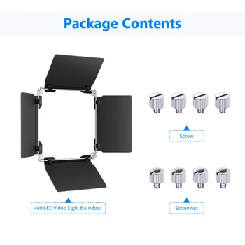 Neewer Professional 4.5x6.9 Inches/11.5x17.5cm LED Video Light Barn Door for Neewer 480 LED Light Panel detail image