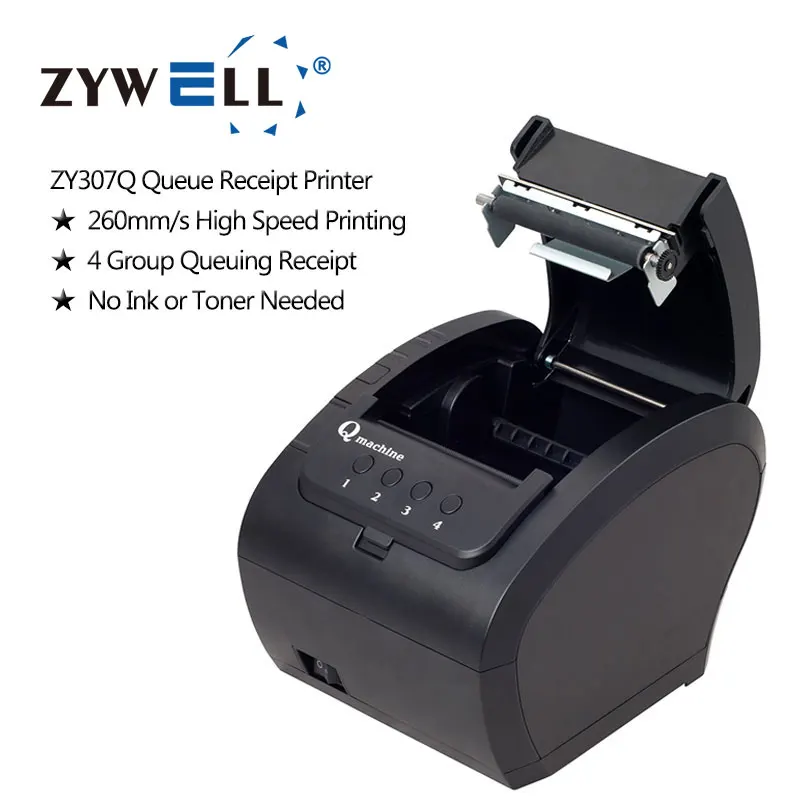 HOT Number Ticket Printer Queue Management System Inkless Thermal Events Ticket Printer Machine