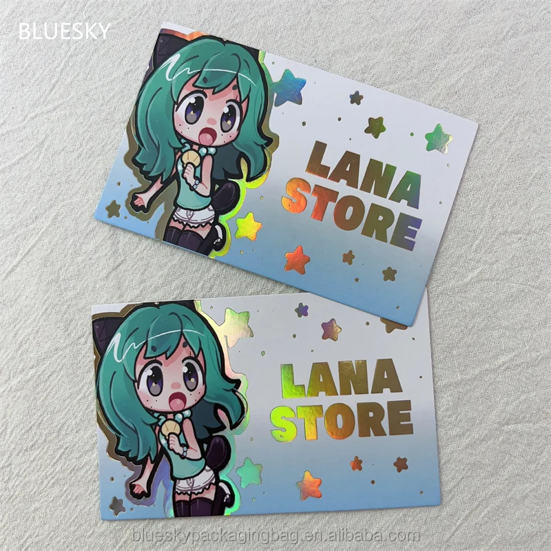 High Quality Customized Paper Postcard Holographic Printing / Greeting  Thank You Card / Business Card