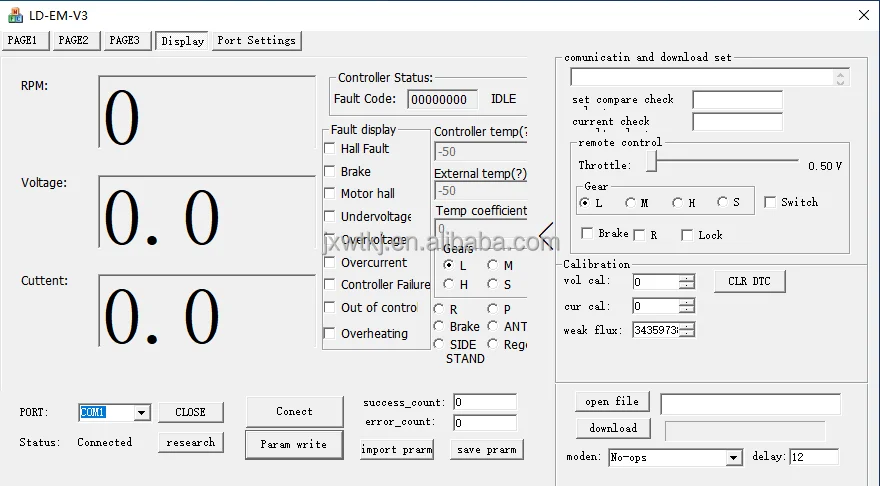 Em Controller Software Votol EM-150S Electric Bike Controller for QS Hub Motor, 3000W-5000W ...