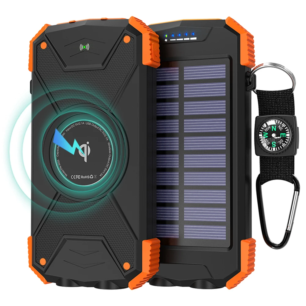 2021 Best seller model on Amazon high grade new waterproof solar power bank for unique products to sell for backpackers charger - ANKUX Tech Co., Ltd