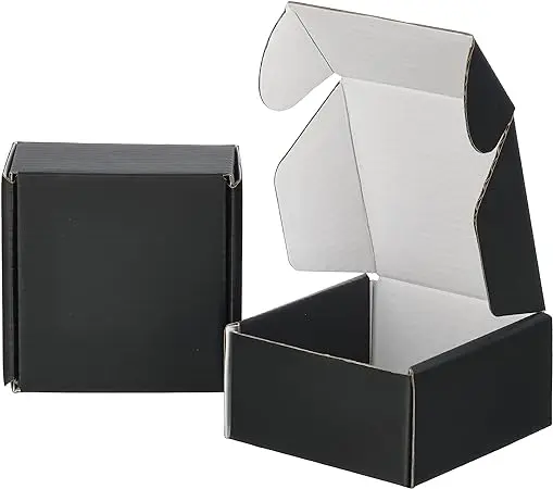 Custom Corrugated Box Packaging Mailing Box Packaging 4x4x2 Inches Small Shipping Boxes Orange for Mailing Packing