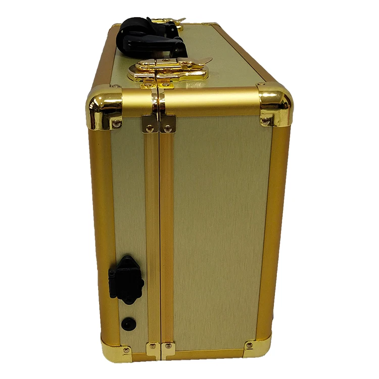 Portable Makeup Case Station Vanity With Mirror And Light Rose Gold