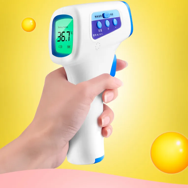 
 Babyly бытовой взрослых лба Бесконтактный ЖК-дисплей экран цифровой инфракрасный термометр быстрого чтения температуры пистолет  