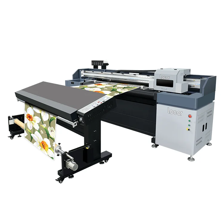 Locor/Mimage 1.8m Wide Format UV Hybrid Printer 3-6pcs I3200 Heads Flatbed Machine for PVC Rigid Banner Wallpaper Leather