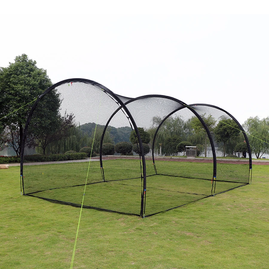 Portable Softball Hitting Netting Pitching Training Baseball Cricket Batting Cage Net for Indoor Outdoor Backyard Training