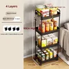 Four-layer black trolley