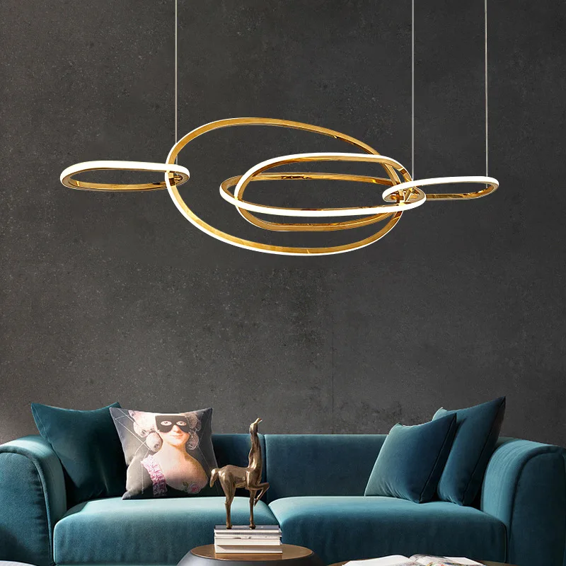 Nordic restaurant chandelier living room lamps modern Straight Bedside Chandelier