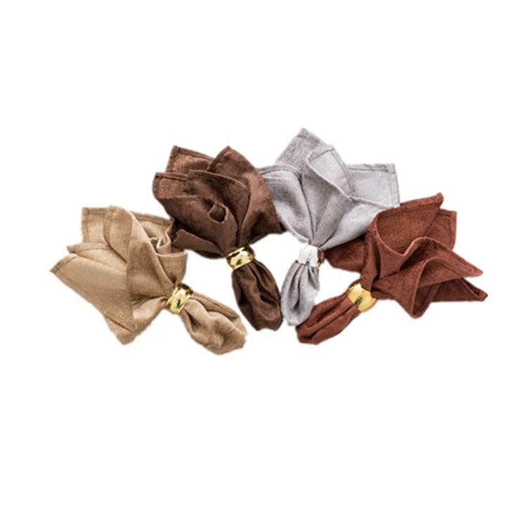 Устойчивые столовые льняные салфетки/свадебные салфетки с каменной нитью для мытья окрашенные