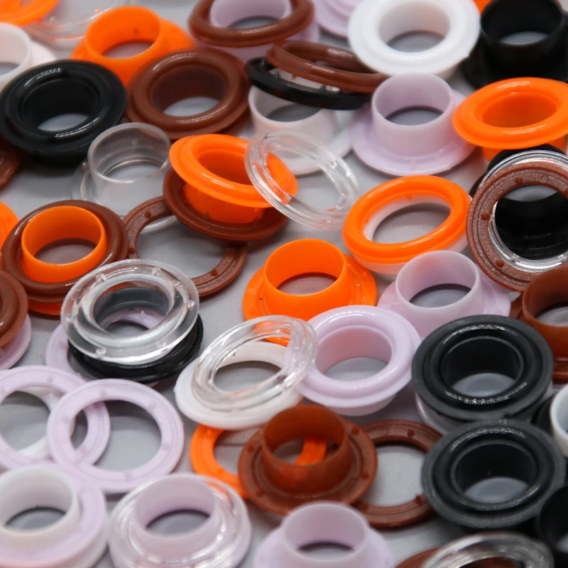 Заводская цена Таможенный логотип 17 мм пластиковое кольцо с отверстием для вентиляционного отверстия застежка из ПВХ обуви