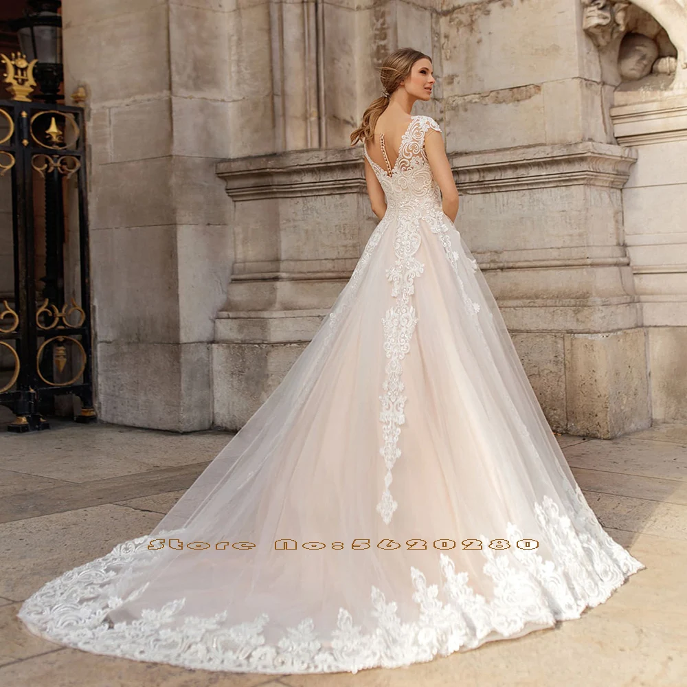 Wholesale Appliques Wedding Vestidos Noiva O-neck Buttons Up Sleeveless Princess Gowns Aliexpress Online Shop From m.alibaba.com