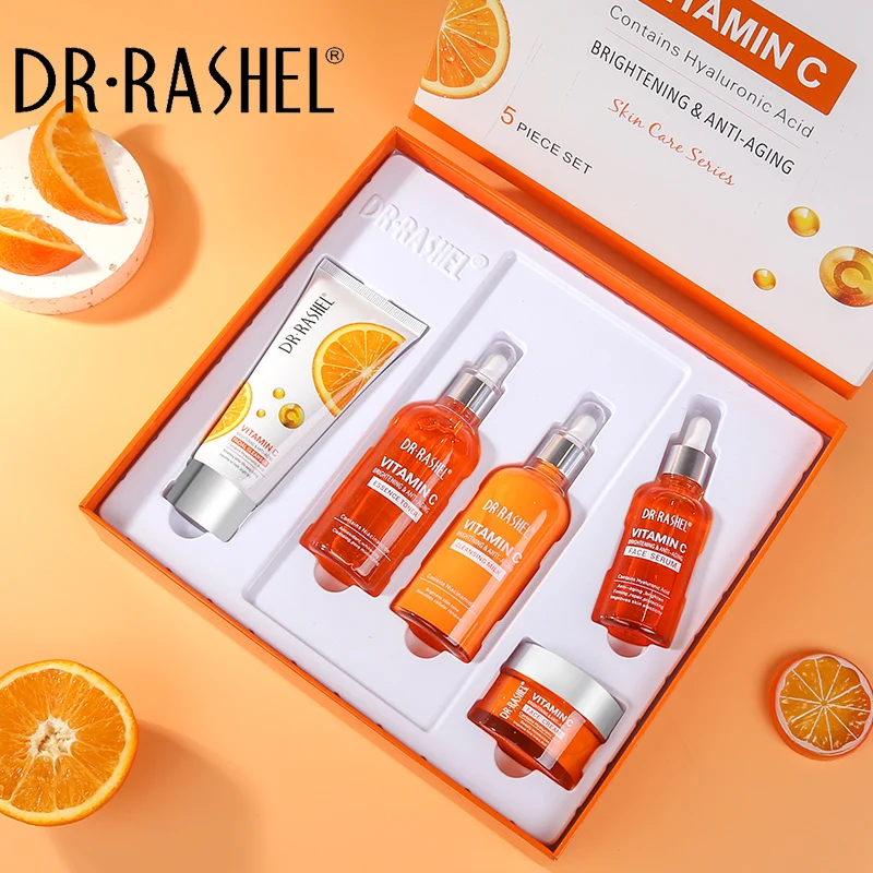 Hot sale DR RASHEL Vitamin C brightens whitening brightening anti-aging skin care set