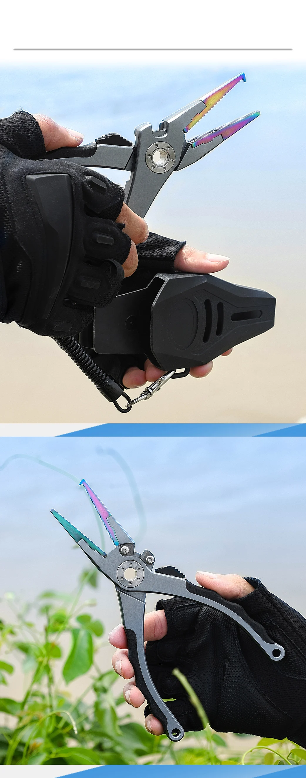 Multifunctional Aluminum Alloy Lure Fishing Plier Saltwater Line Cutter