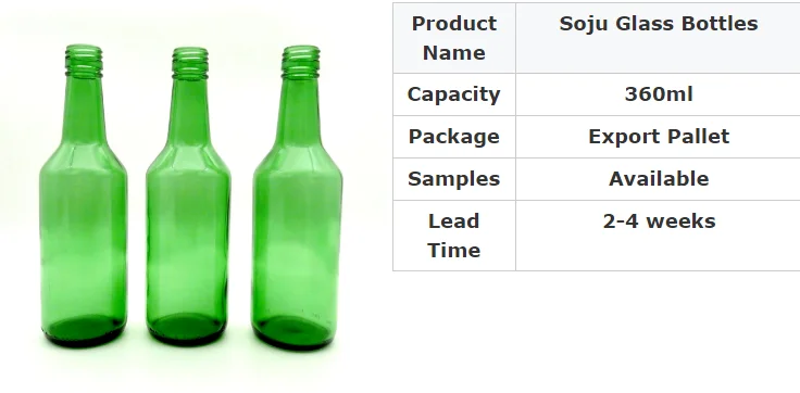 Soju Korea Fruit Flavored Liqueur Glass Bottle glass clear soju blue bottle bchampagne soju glass bottles for alcoholic