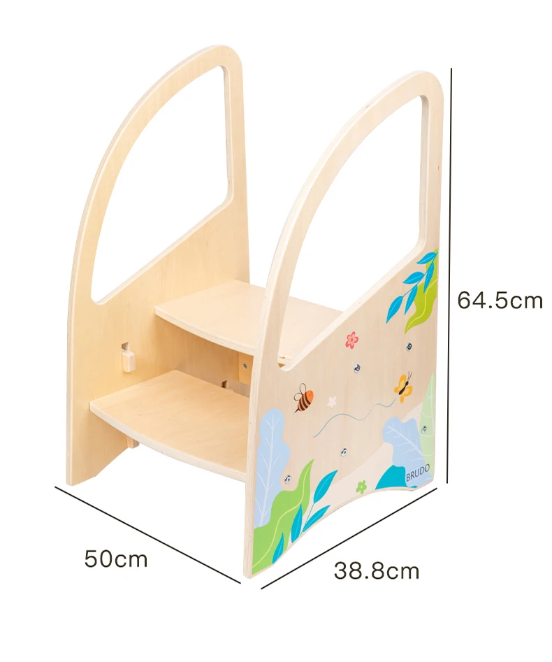 High Quality Wooden Kitchen Helper Tower Children Wooden Montessori Kids Learning Tower For Toddler manufacture