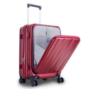 Sale Travel Luggage Trolley Suitcase with Front Open Compartment Spinner Caster PC Material Maletas De Viaje