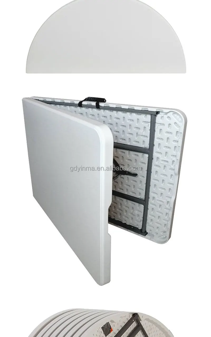 Portable Outdoor Folding Table Foldable Garden Table 6ft White Plastic