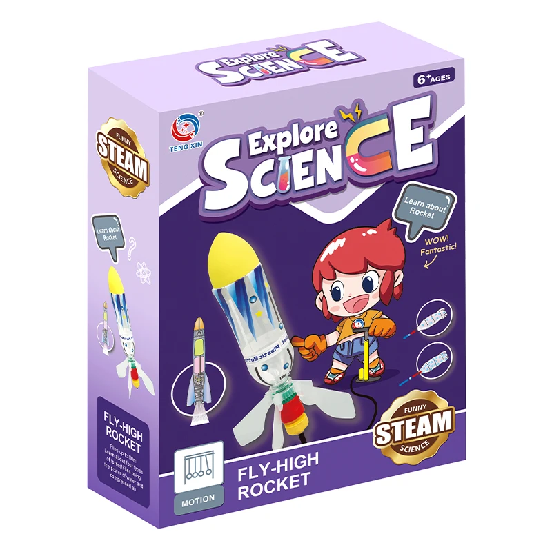 DIY Water Rocket Kit for Kids Air Powered Fly High Rocket Launcher STEM Science Experiment Toy for Children Gift