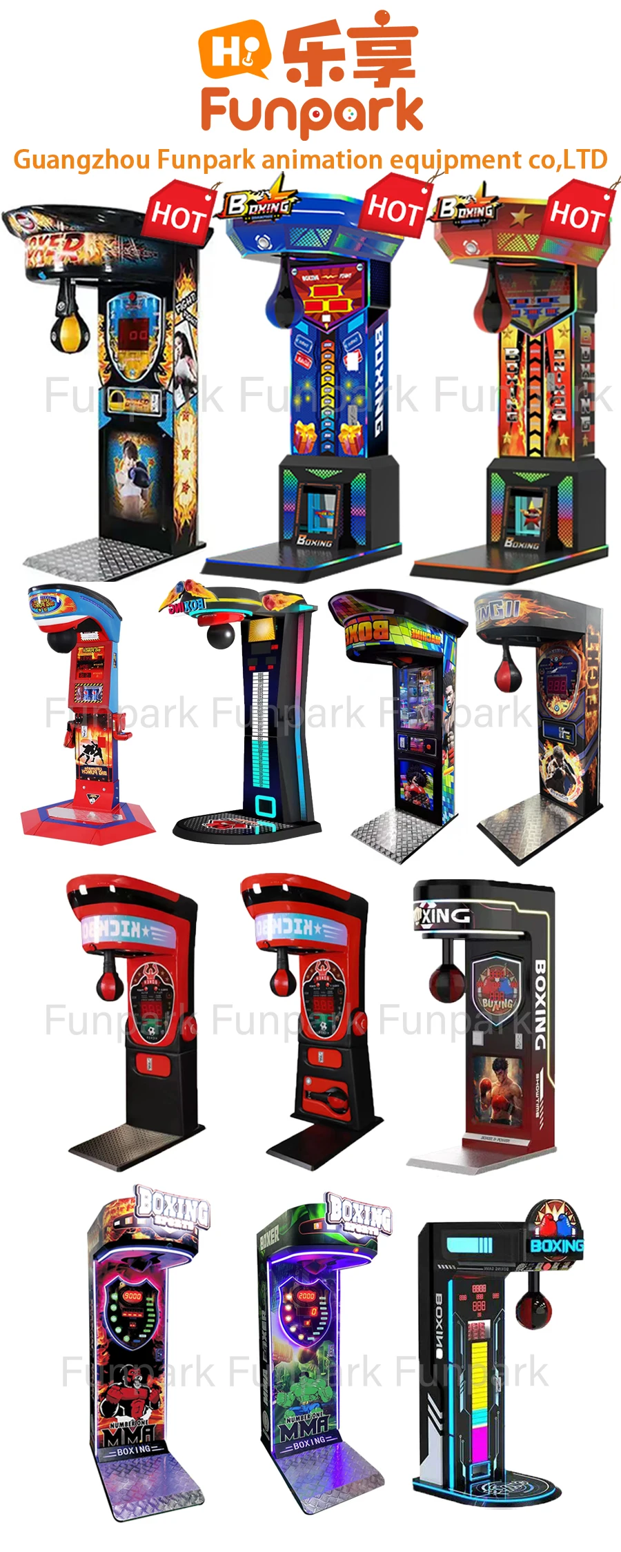 Funpark Price Coin Operated Sport Arcade Boxing Game Machine Big King Kick Punching Arcade Boxing Game Machine 30% Deposit details