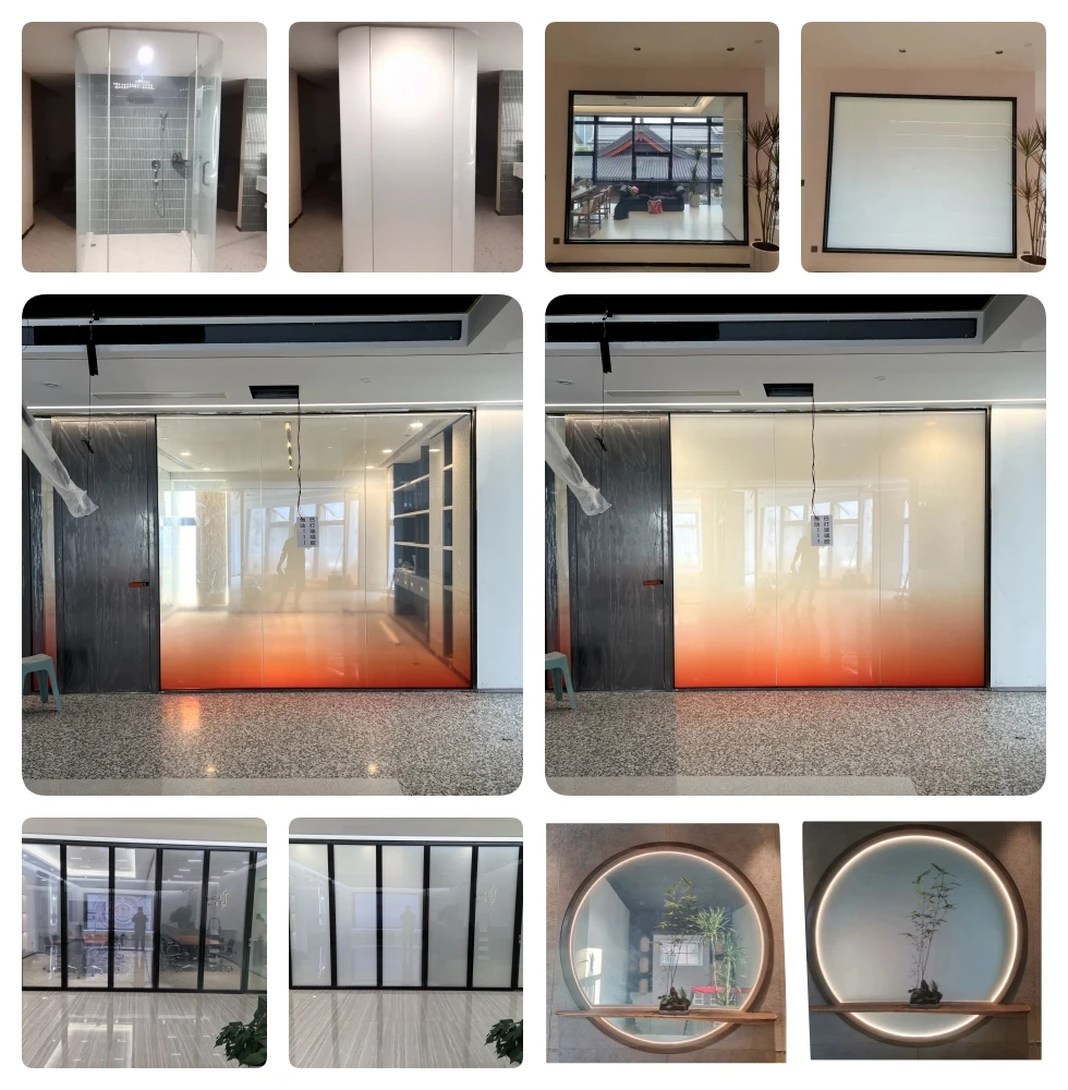 China Customized Solid Structure Smart Glass Partition For Living Room ...