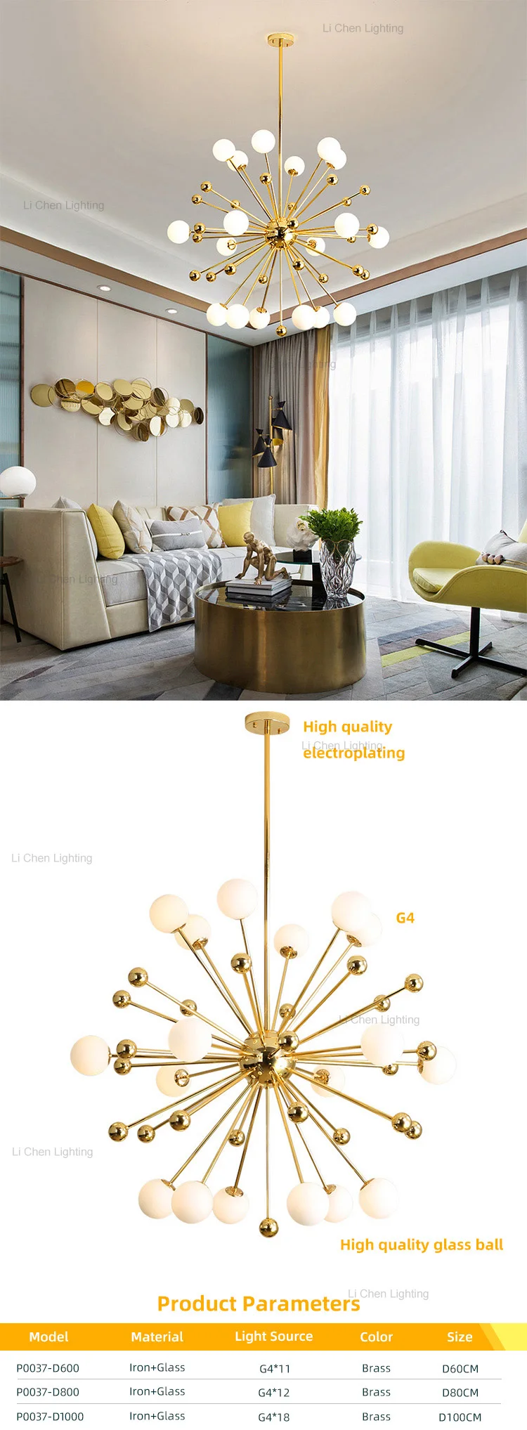 p0037 modern glass bubble chandelier luxury cluster globe pendant lamp for dining table chandelier-1