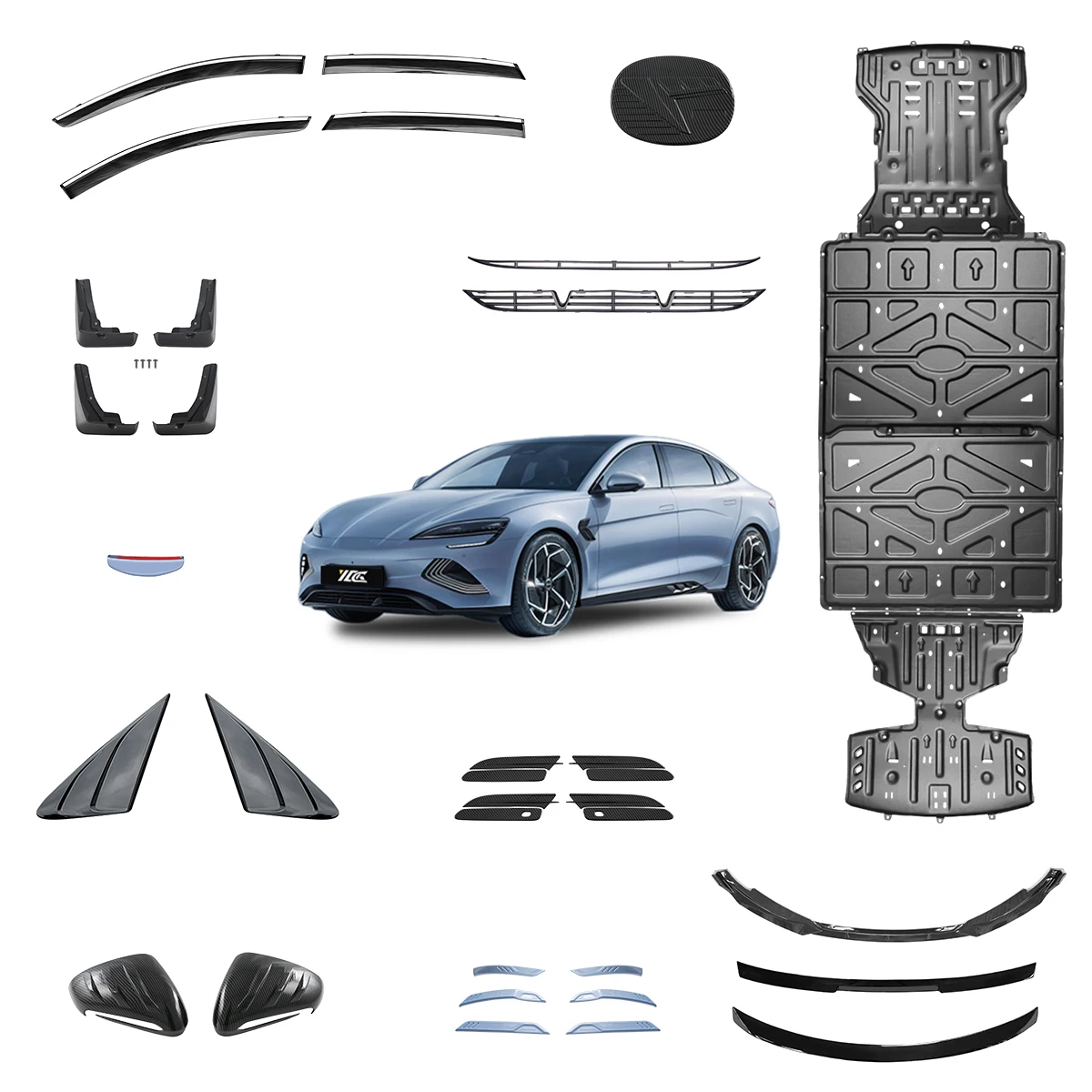 Capa para Espelho Retrovisor em Fibra de Carbono para BYD Seal - Acessório de Boa Qualidade - Viseira de Plástico contra Sol e Chuva