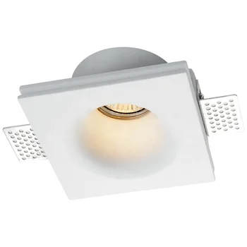 Modern White Square LED Ceiling Lights IP44 Trimless GU10 Plaster LED Lamps Attractive Indoor Spot Downlight Panel