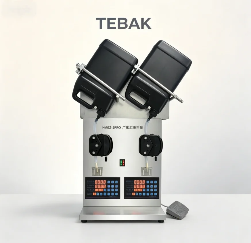 TEBAK Semi-Automatic Liquid Filling Machine for Cosmetics, Lip Gloss, Nail Gel, Perfume, Essential Oil, Cream and Filler