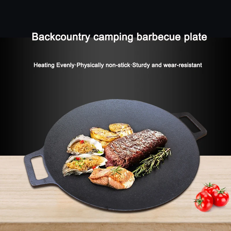 Happycooker Barbecue Grilling Skillet Wok Non Stick Cast Iron Skillet