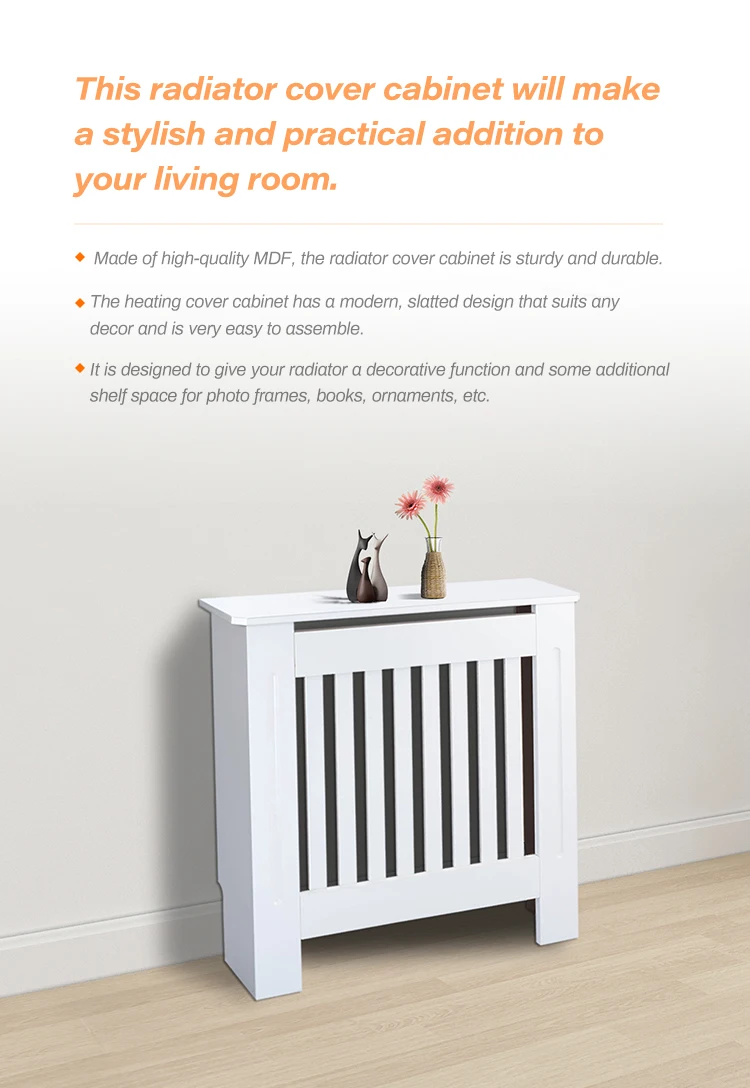 Высокое Качество Современная крышка радиатора декоративный шкаф деревянный белый Окрашенный корпус нагревателя