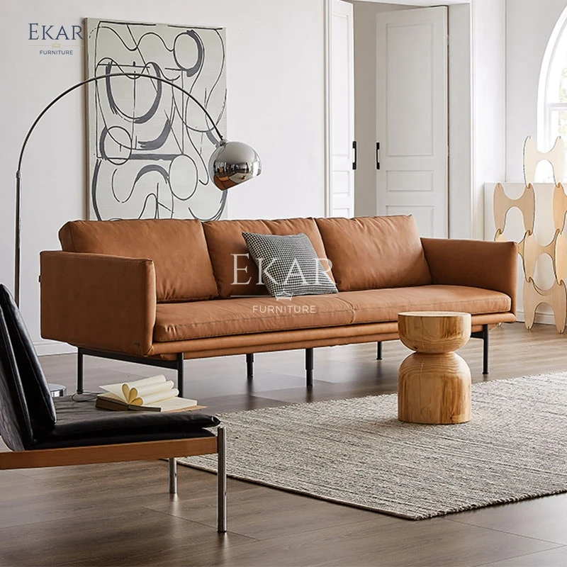 product new design ekar imported russian larch and oil wax leather living room sofa-62