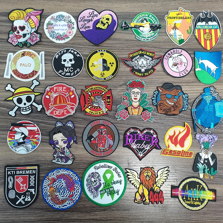 Custom Hat Logo Embroidered Custom Patches Heat Pressing Sewing