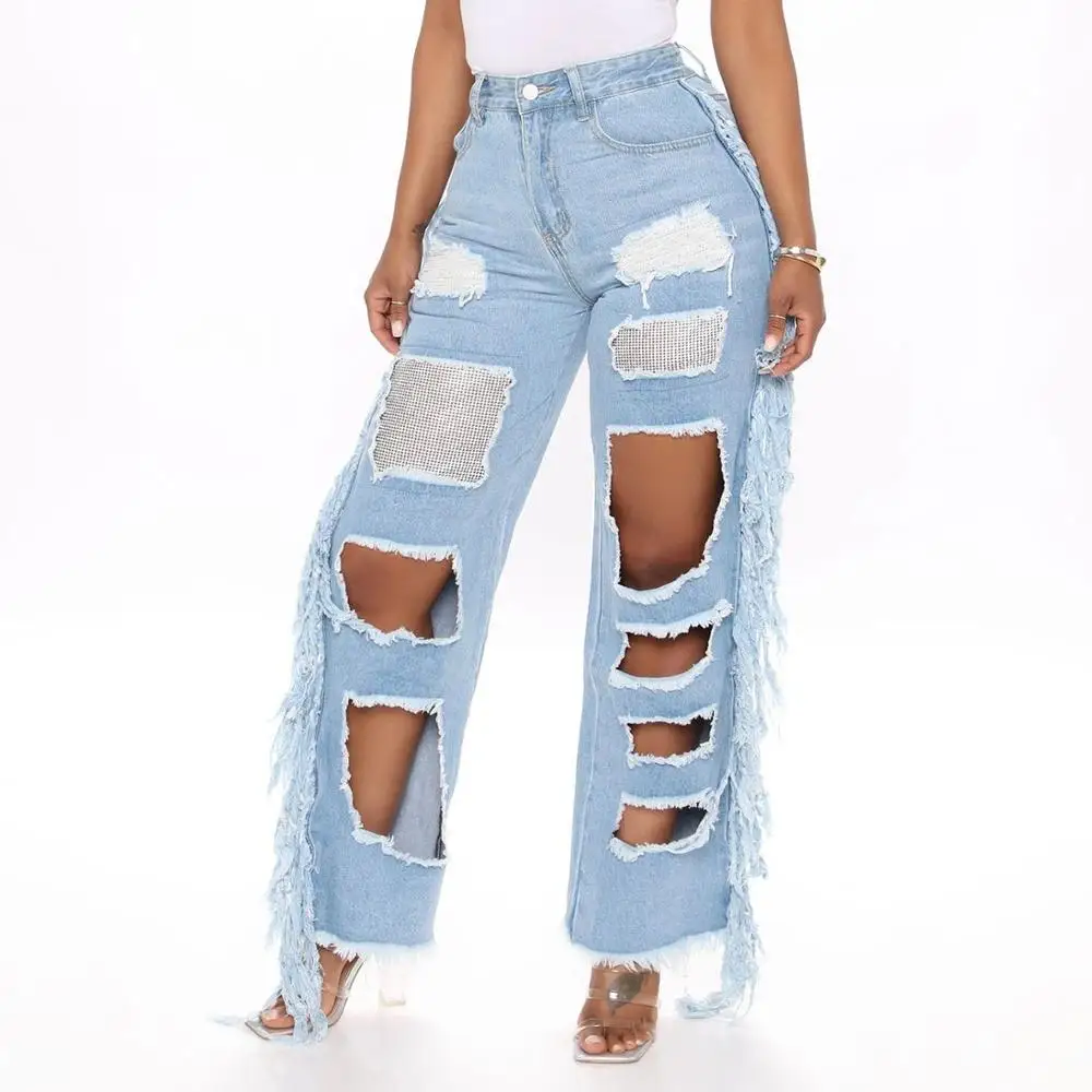 fringe leg jeans