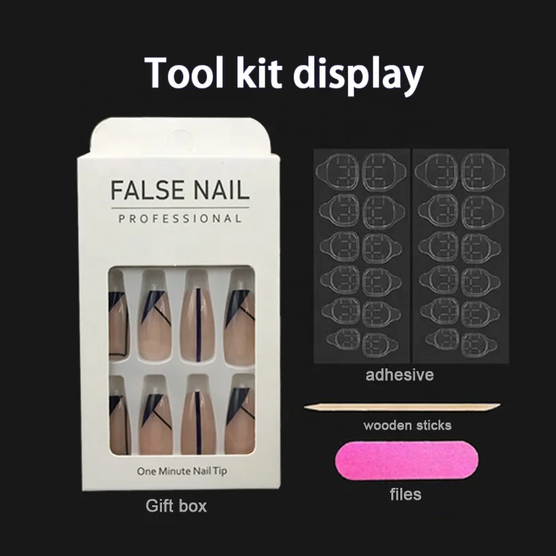 Gradient French Manicure Tips Gorgeous Classy Natural Faded Nails Designed Long Plain Press on Nails