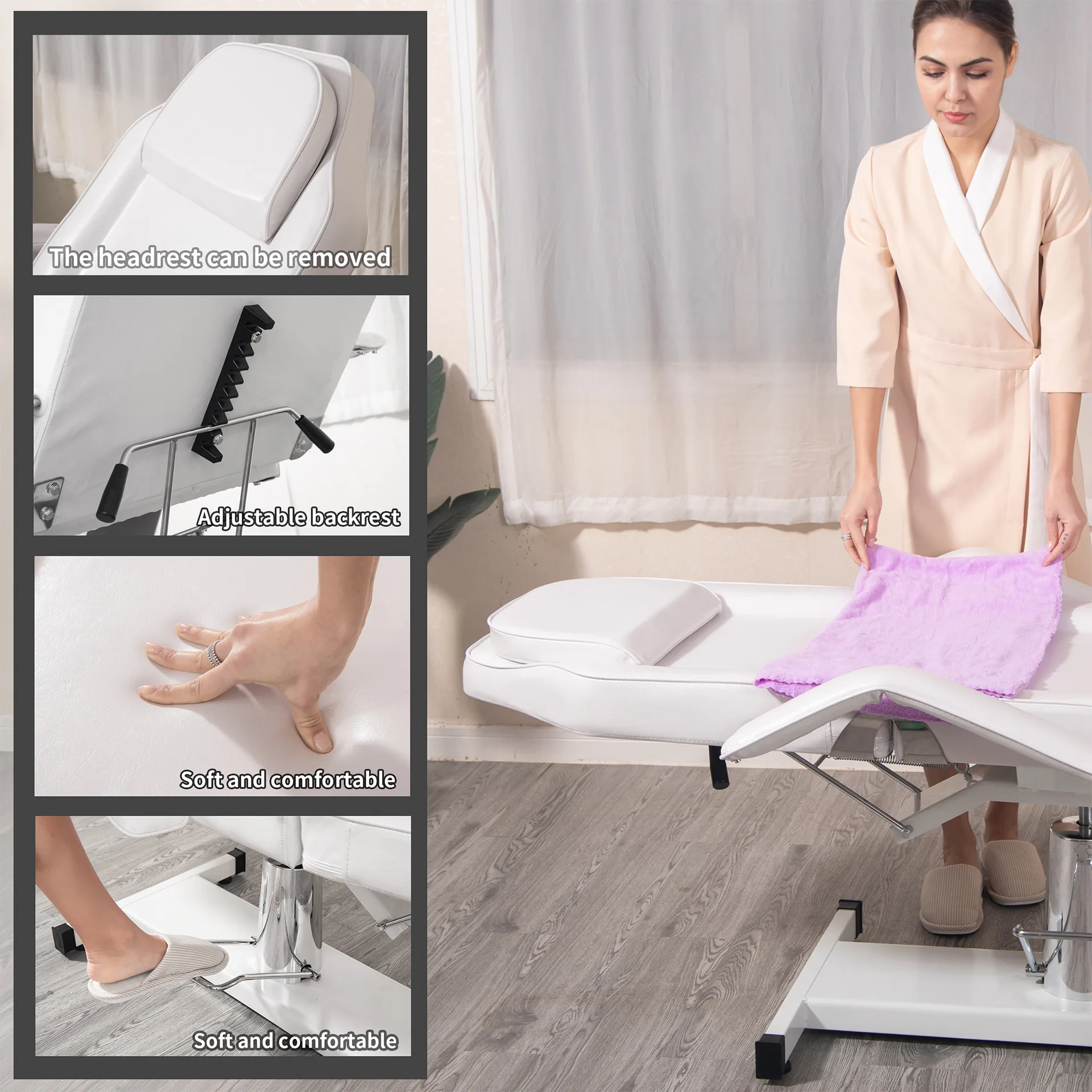 Multi-Functional Tattoo Bed Ink Reclining Chair Folding Adjustable Beauty Bed for Tattooing Embroidery Massage Tables & Beds